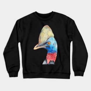 Cassowary - Australian flightless bird watercolour Crewneck Sweatshirt